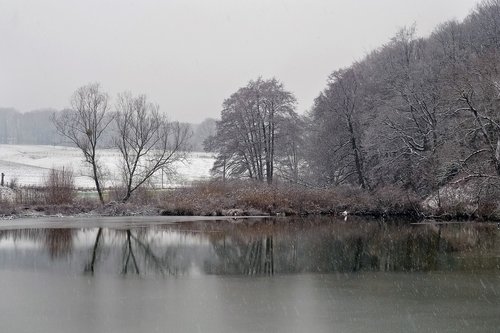 landscape  winter  lake