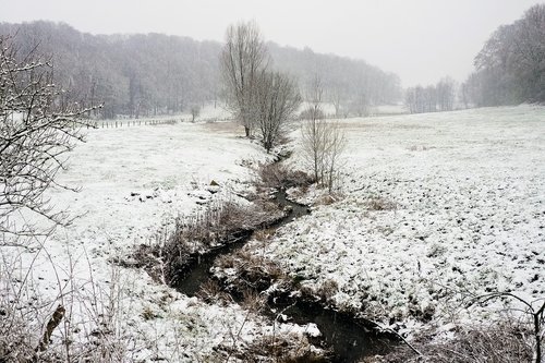 landscape  winter  bach