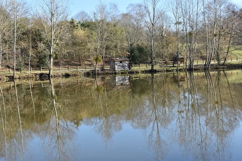 landscape  cabin  water