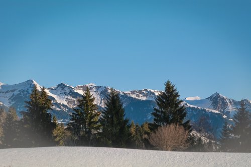 landscape  winter  mountains