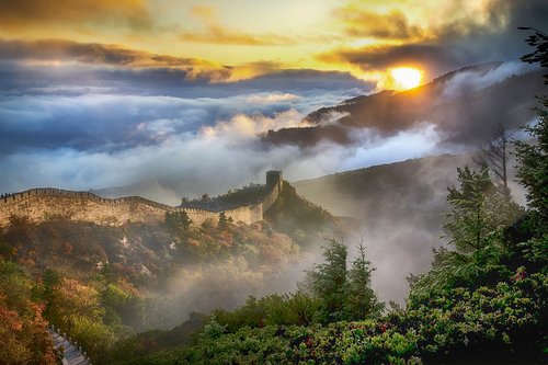 landscape  china  wall