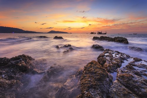 landscape  seascape  sunset