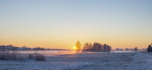 landscape  sunset  winter