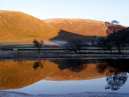 landscape waterscape hills