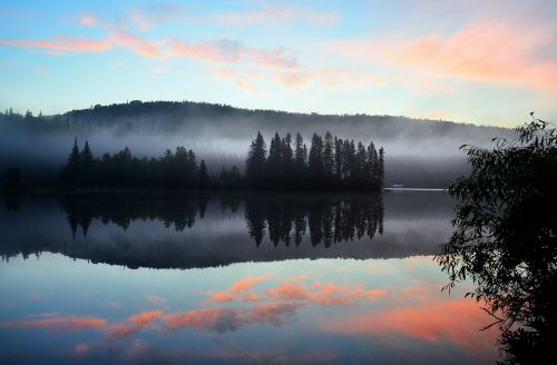 landscape lake reflections