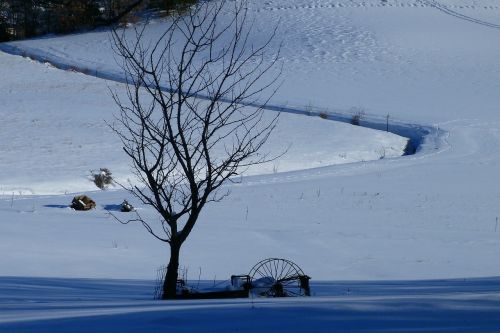 landscape winter scenery snow