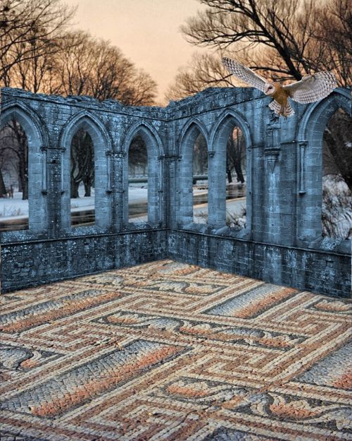 landscape ruin mosaic