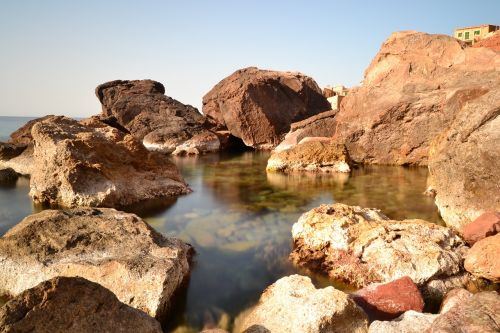 landscape rocks sea