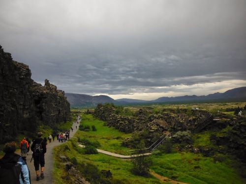 landscape iceland clouds