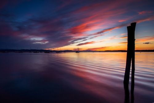 landscape sunset lake