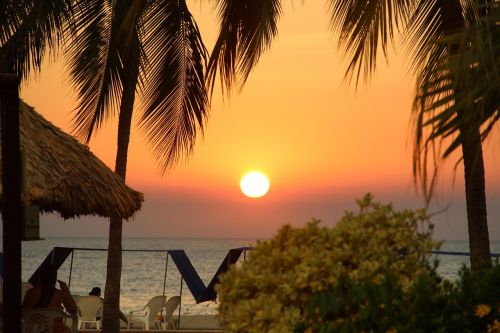 landscape beach sunset