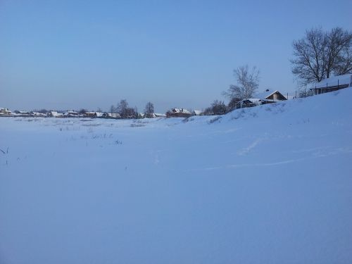 landscape winter village