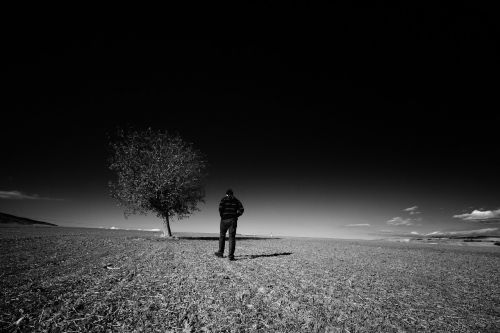 landscape solitude man