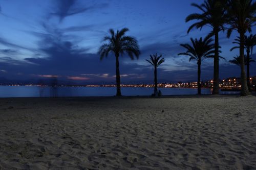 landscape beach night