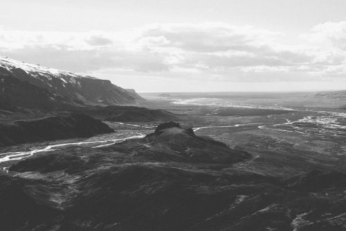 landscape monochrome black and white