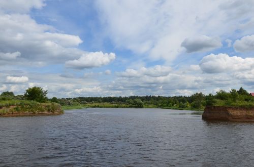 landscape volga river dubna