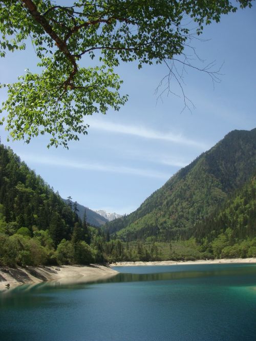 landscape river blue sky