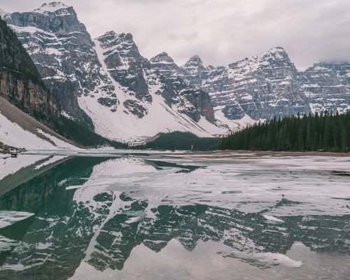 landscape mountains lake