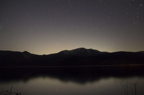 landscape mountains stars