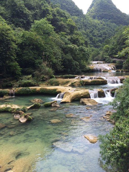 landscape xiaoqikong cascade