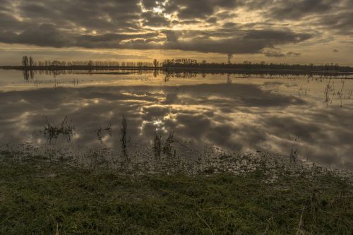 landscape polder morning sun