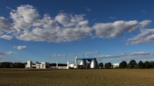 landscape clouds chemical plant