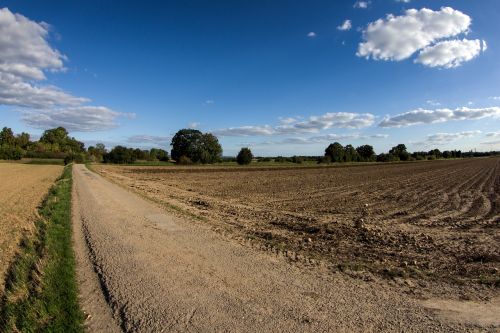 clouds panorama arable