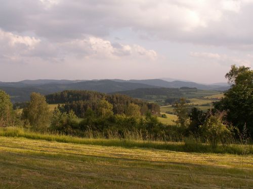 landscape at malenice over volyňkou south bohemia czech republic