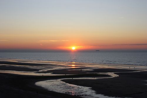 landscape was normandy beach sunset
