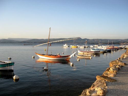 landscapes boats mediterranean sea