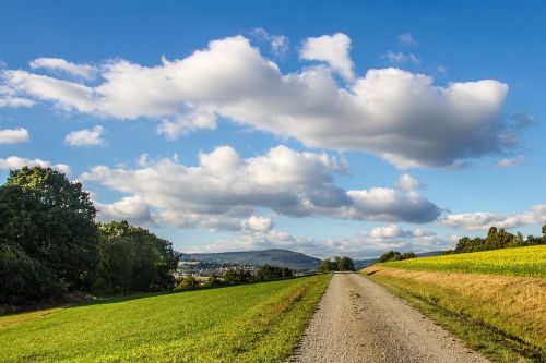 lane clouds autumn