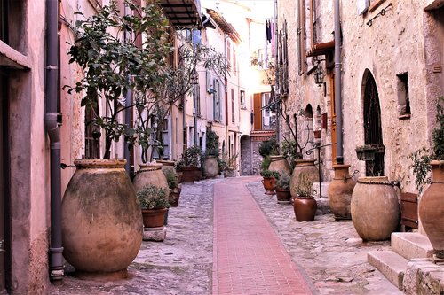 lane  alley in medieval  pot