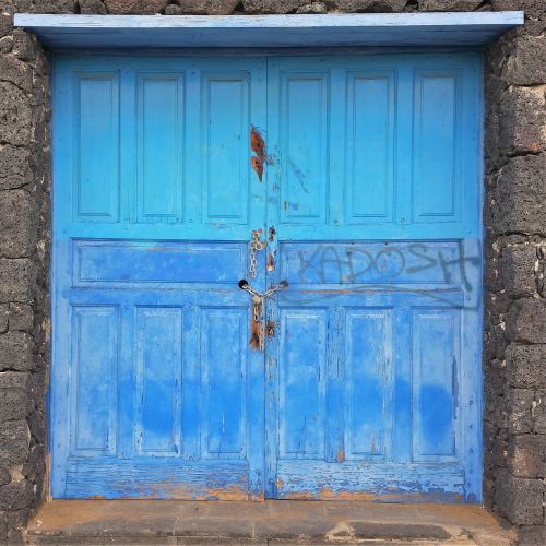 lanzarote door blue