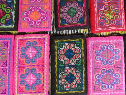 laos embroidery silk industry