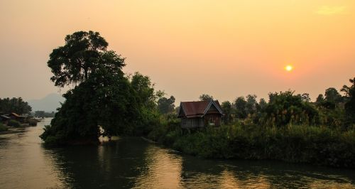 laos islands river