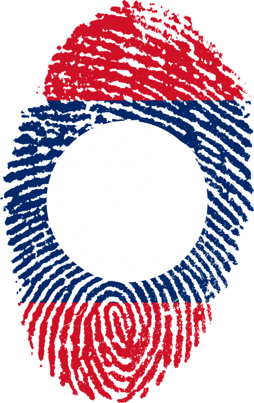 laos flag fingerprint