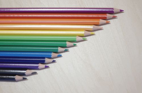 lápices colores educación