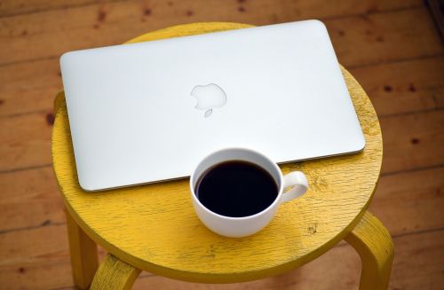 laptop computer coffee