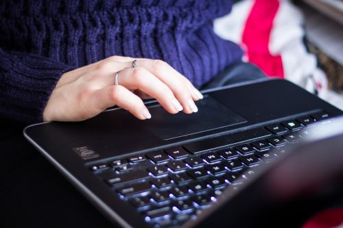 laptop computer typing