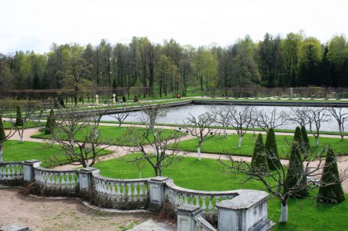 Large Pond At Peterhof Estate