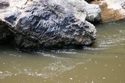 Large Rock In Stream