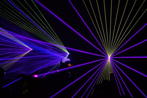 laser show disco dark