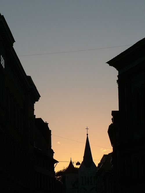 latvia riga twilight