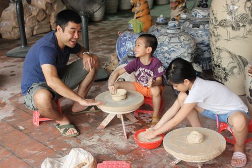 laugh childhood pottery