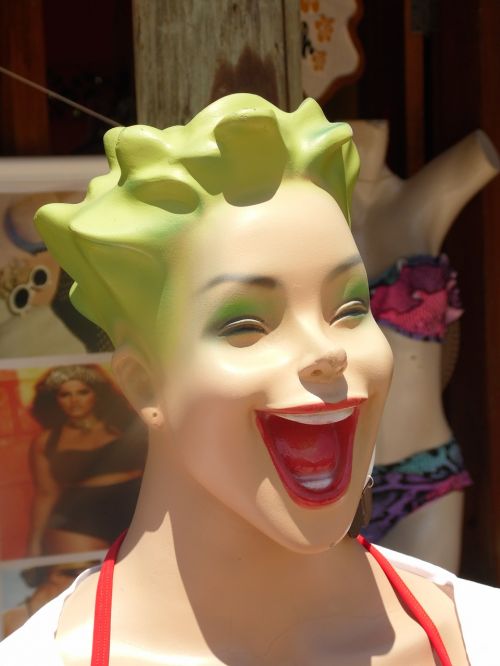 laugh mannequin face