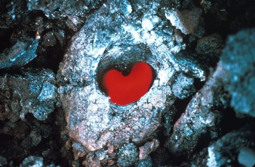 lava flow heart shape red