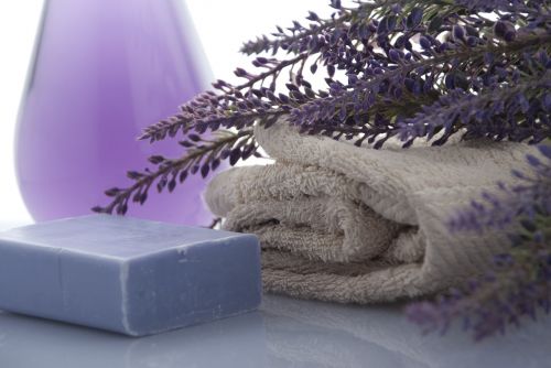 lavender soap towels