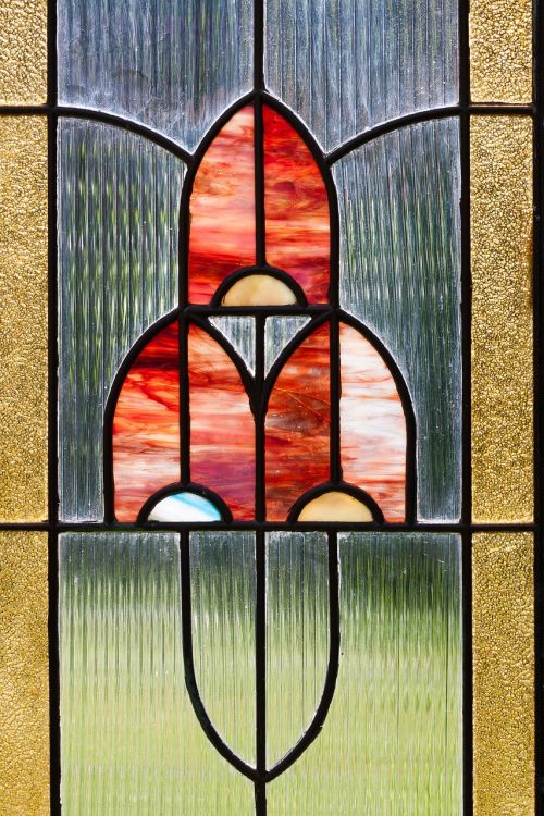 lead glass window art nouveau
