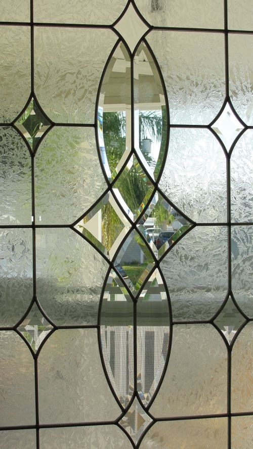 leaded glass door glass