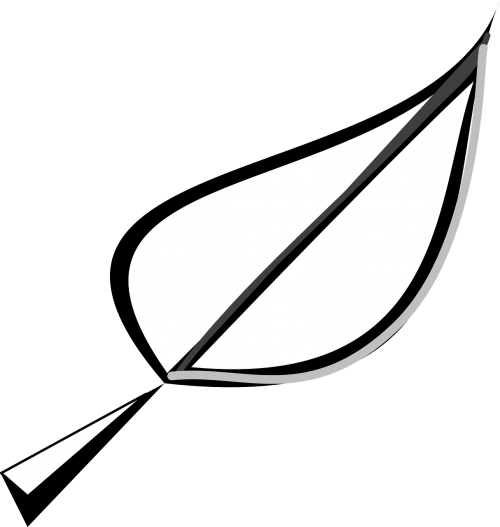 leaf black outline